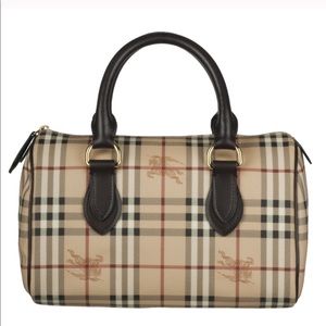 Authentic Burberry Haymarket bowling bag (worn)